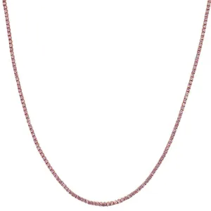 PINK SAPPHIRE TENNIS NECKLACE