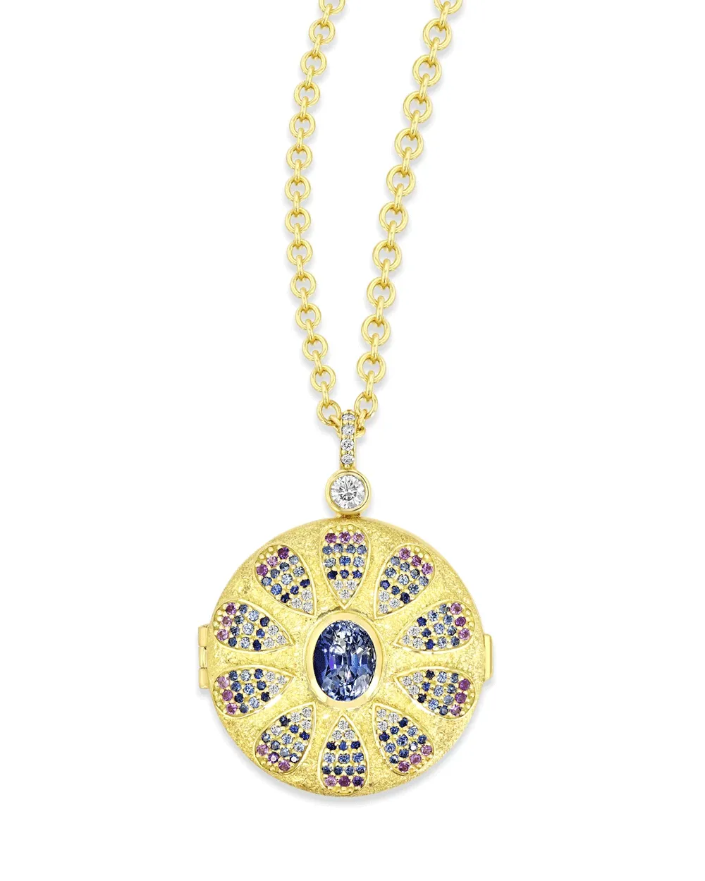 Prisma Sapphire Locket Necklace