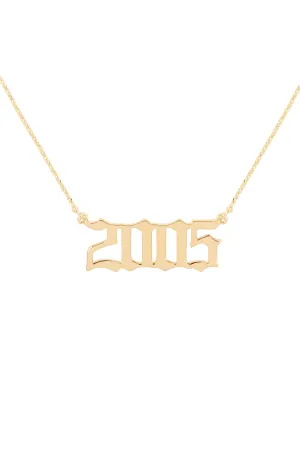 "2005" BIRTH YEAR PERSONALIZED NECKLACE