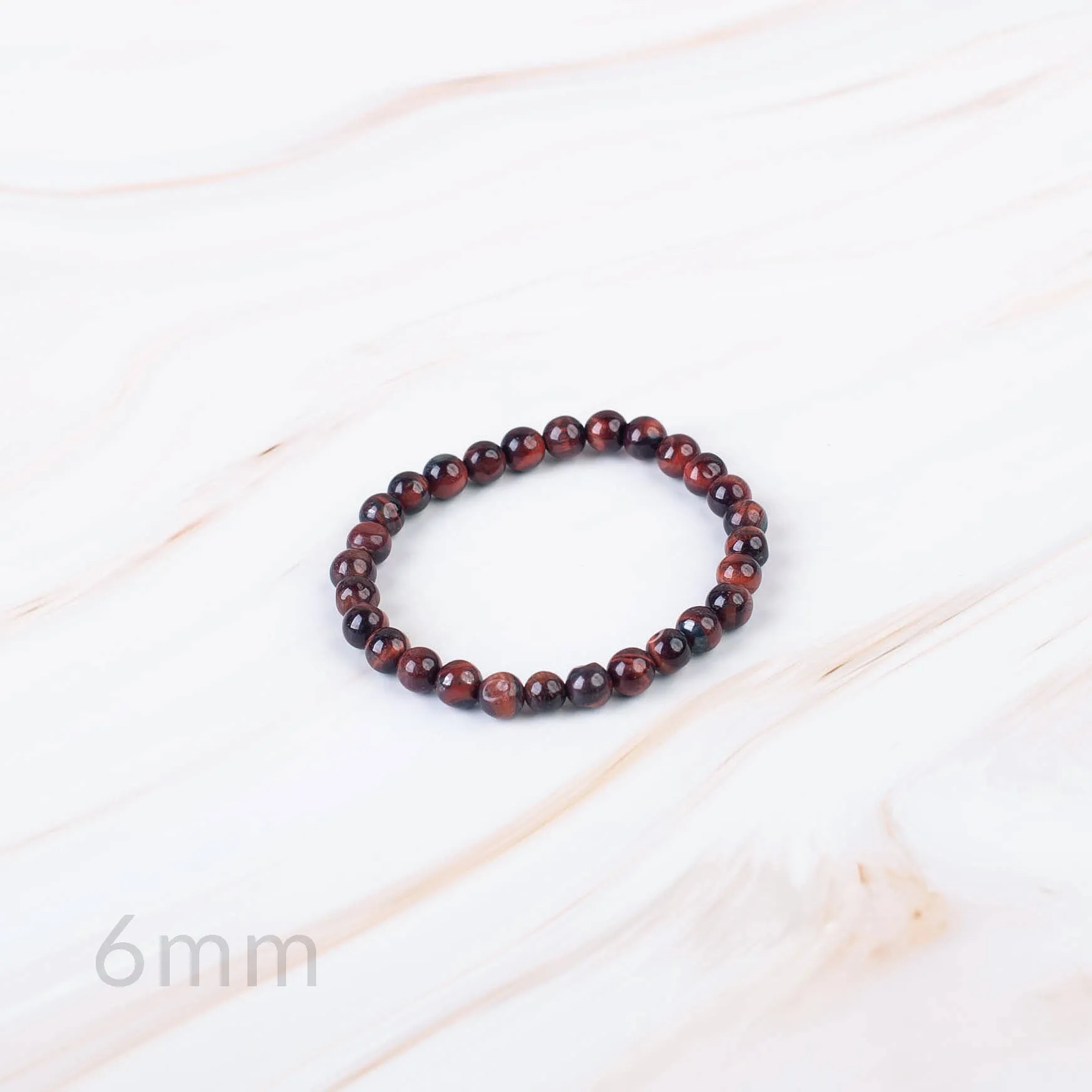 Red Tigers Eye Beaded Bracelet