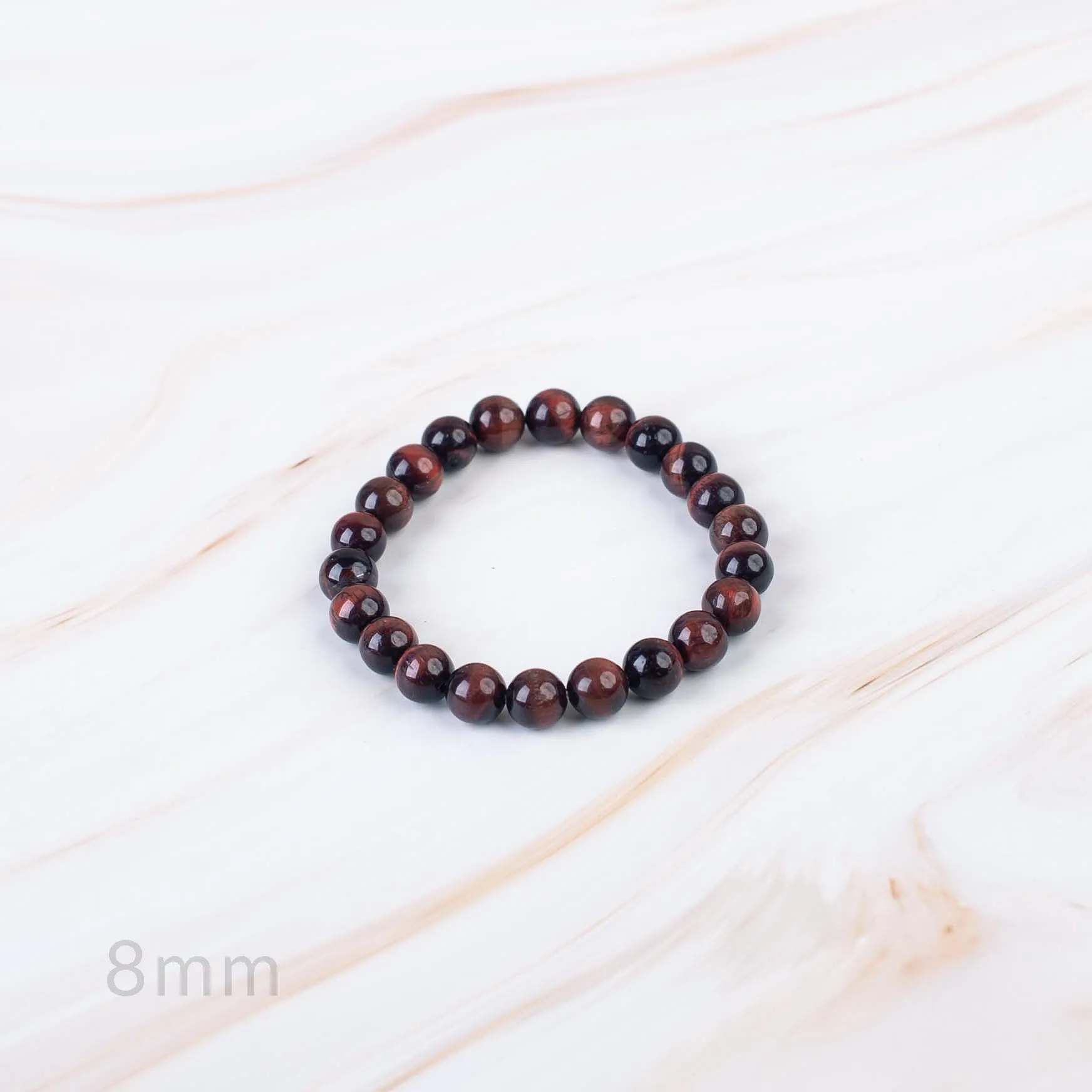 Red Tigers Eye Beaded Bracelet