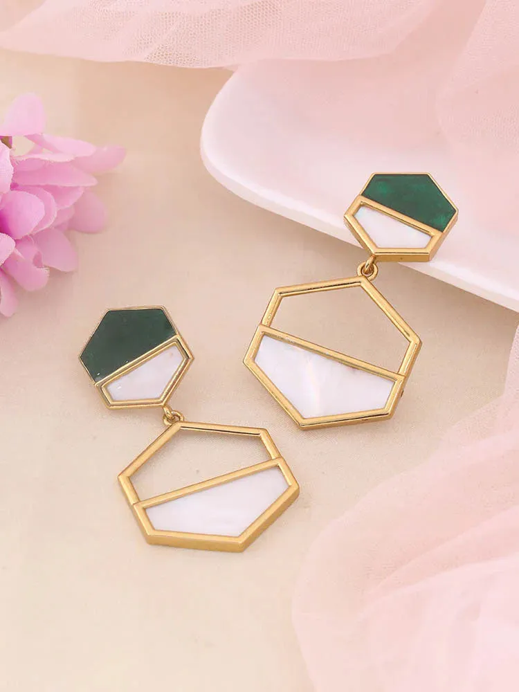 Reriti Emerald Dangler Earrings