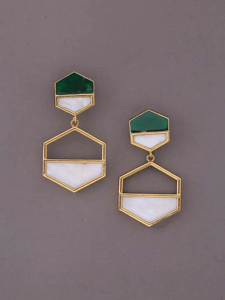 Reriti Emerald Dangler Earrings