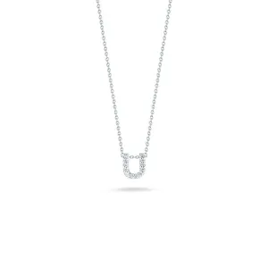 Roberto Coin Tiny Treasures Diamond Love Letter “U” Necklace