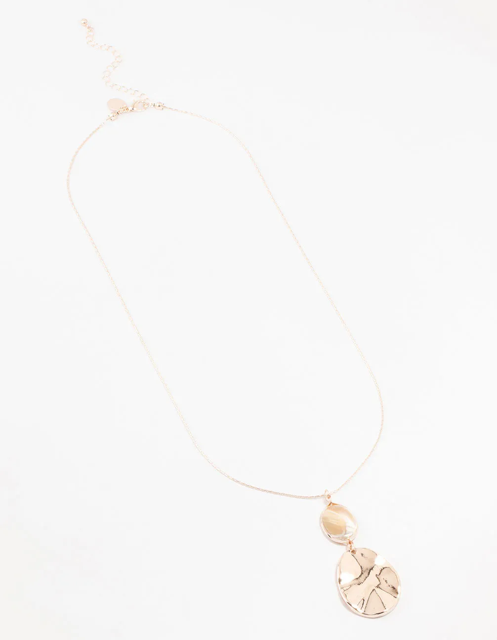 Rose Gold Stone Multiple Pendants Necklace