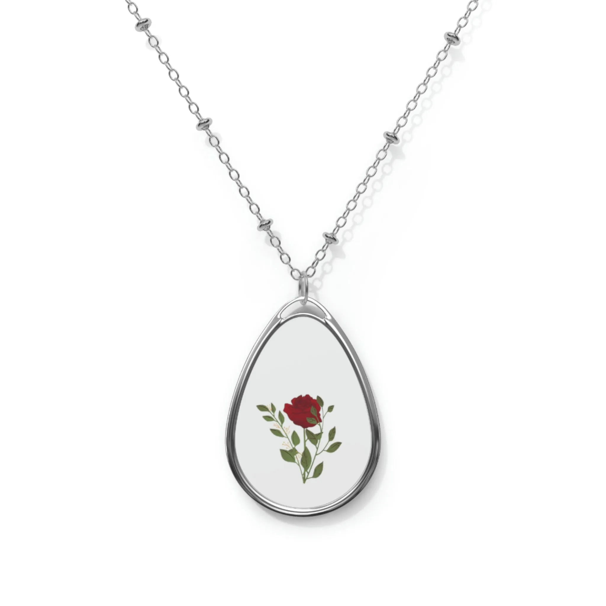 rose Oval Necklace