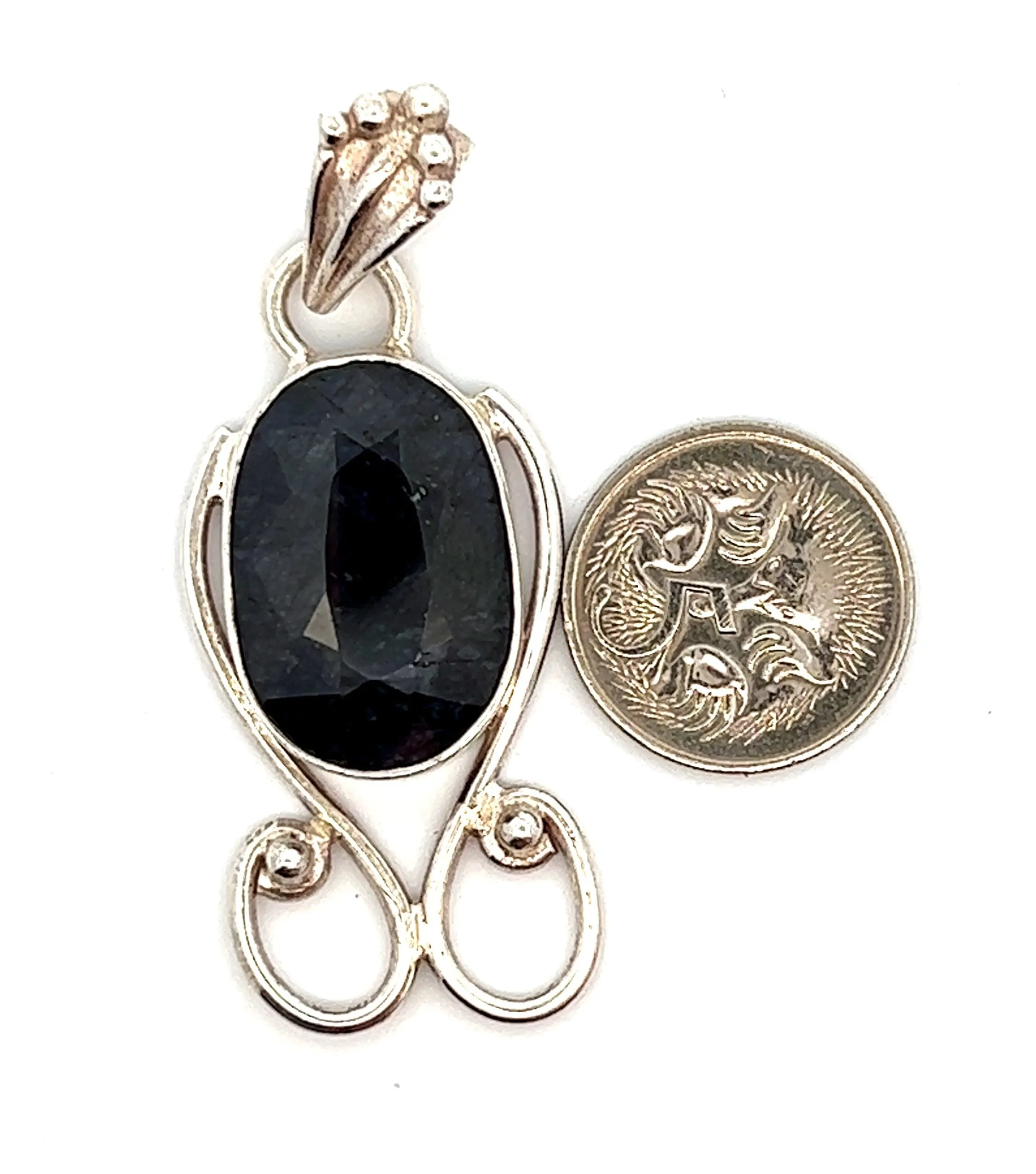 Sapphire 925 Sterling Silver Pendant