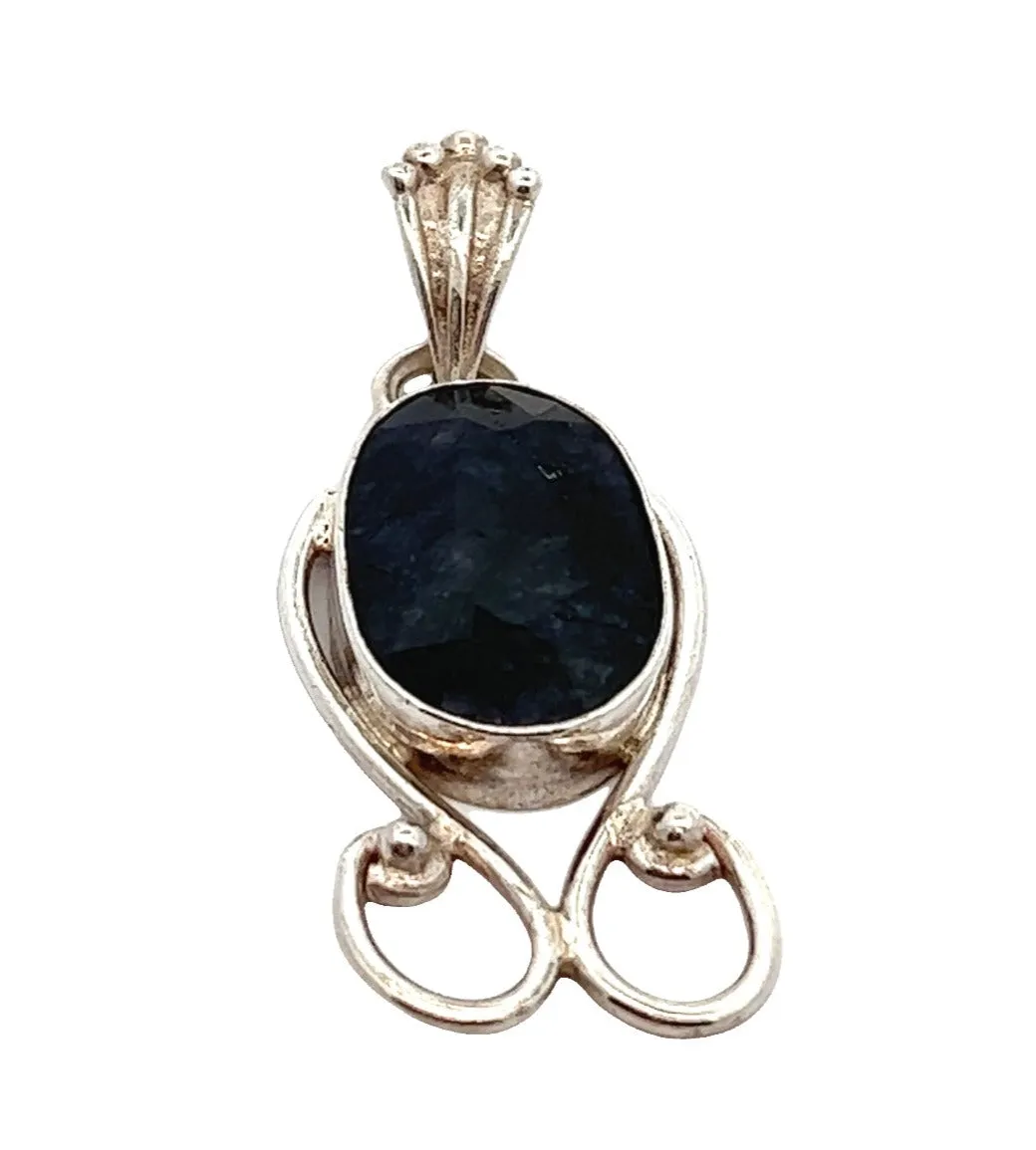 Sapphire 925 Sterling Silver Pendant