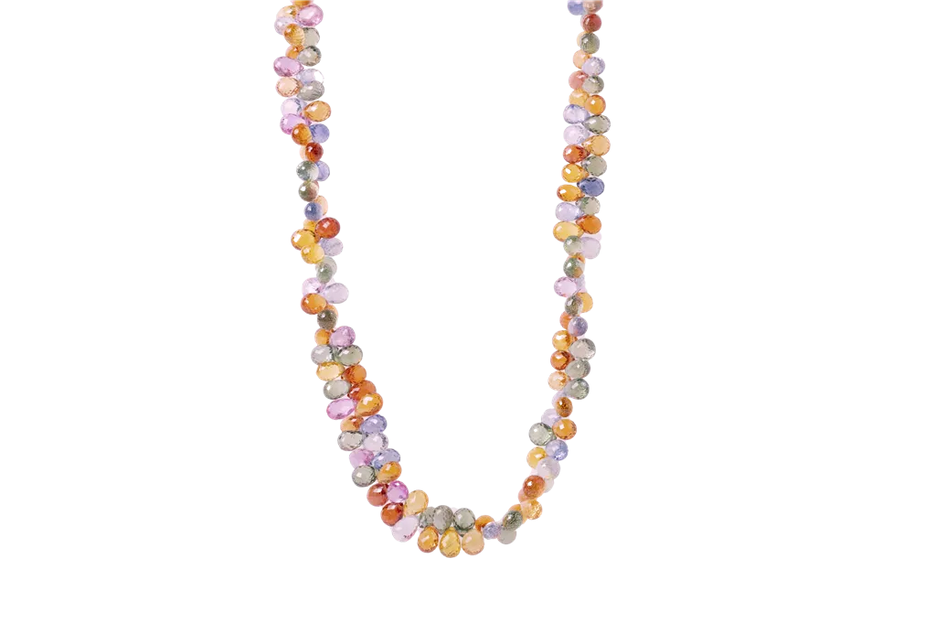 Sapphire Hawaiian Lei Necklace - 177.56cttw