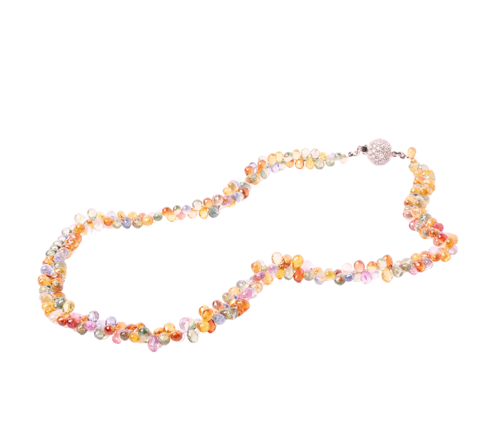 Sapphire Hawaiian Lei Necklace - 177.56cttw