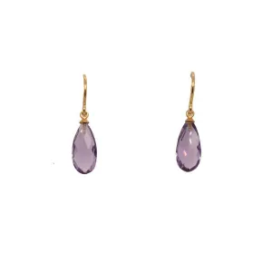 Signature Wire Faceted Amethyst 24K Gold Vermeil Earrings