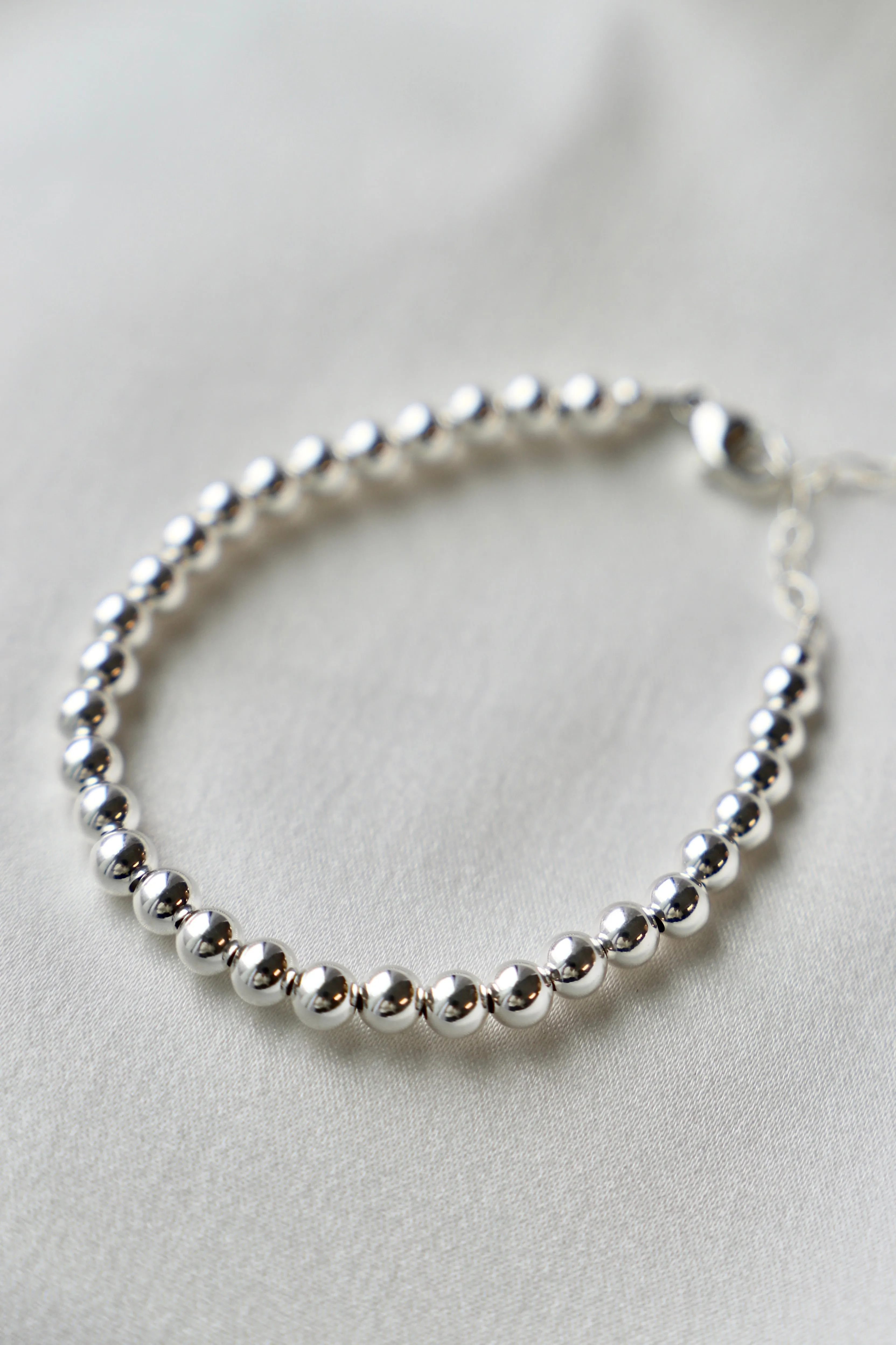 SILVER FILLED BEADED BRACELET