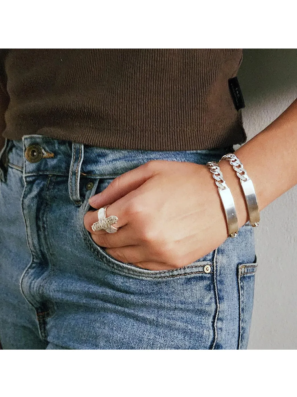 Silver ID Bracelet