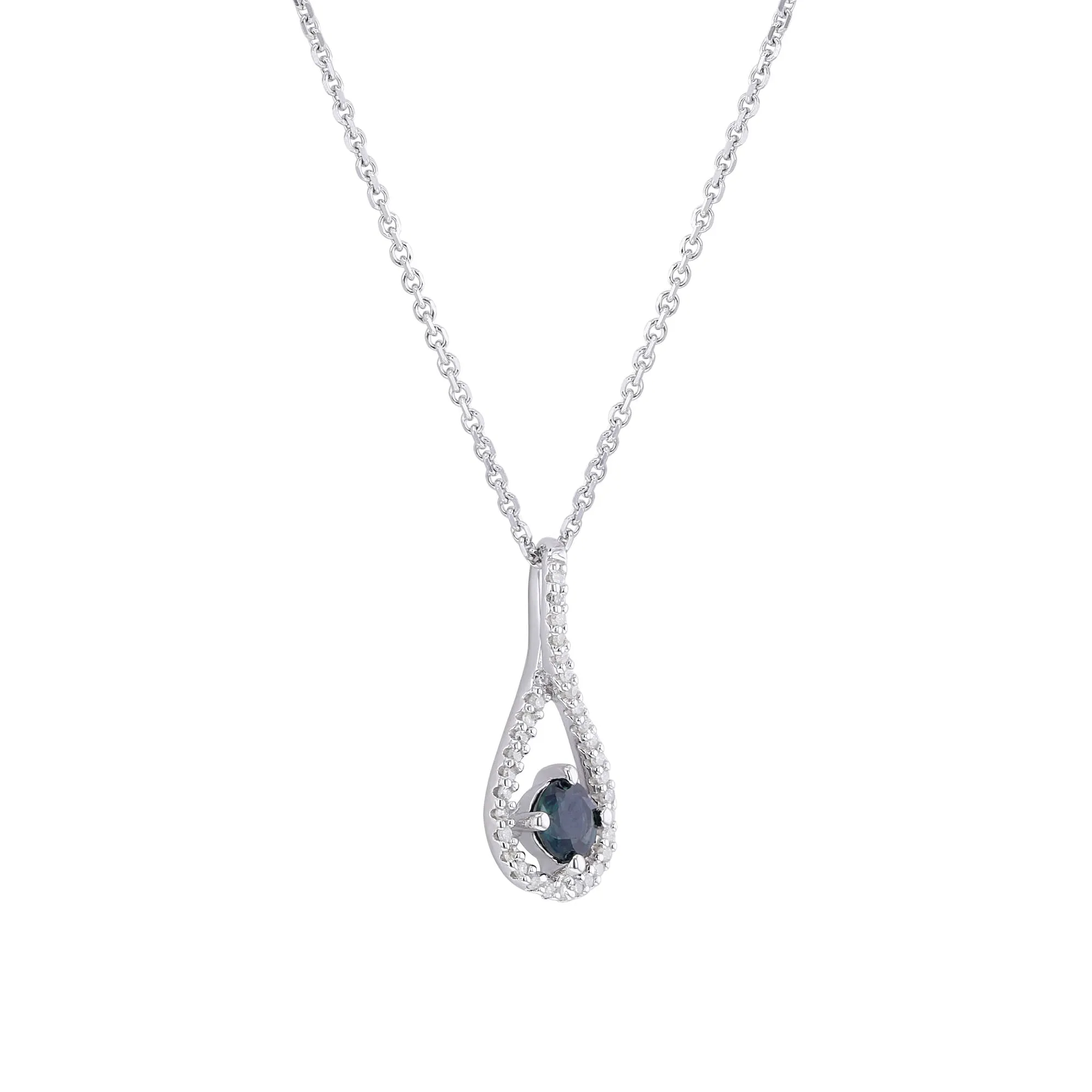 Silver Limitless Sapphire & Diamond Necklace