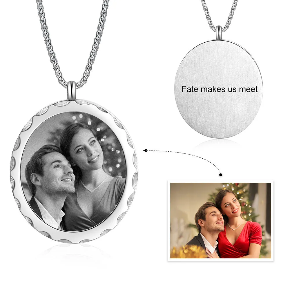 Stainless Steel Personalized Photo Pendant Necklace