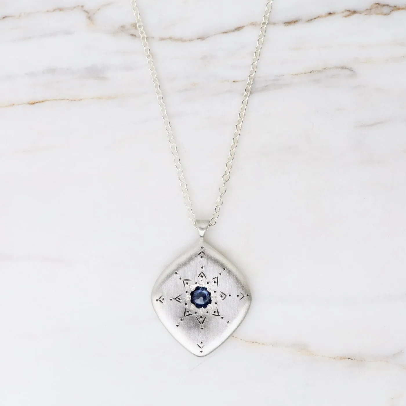 Stargaze Pendant with Blue Sapphire