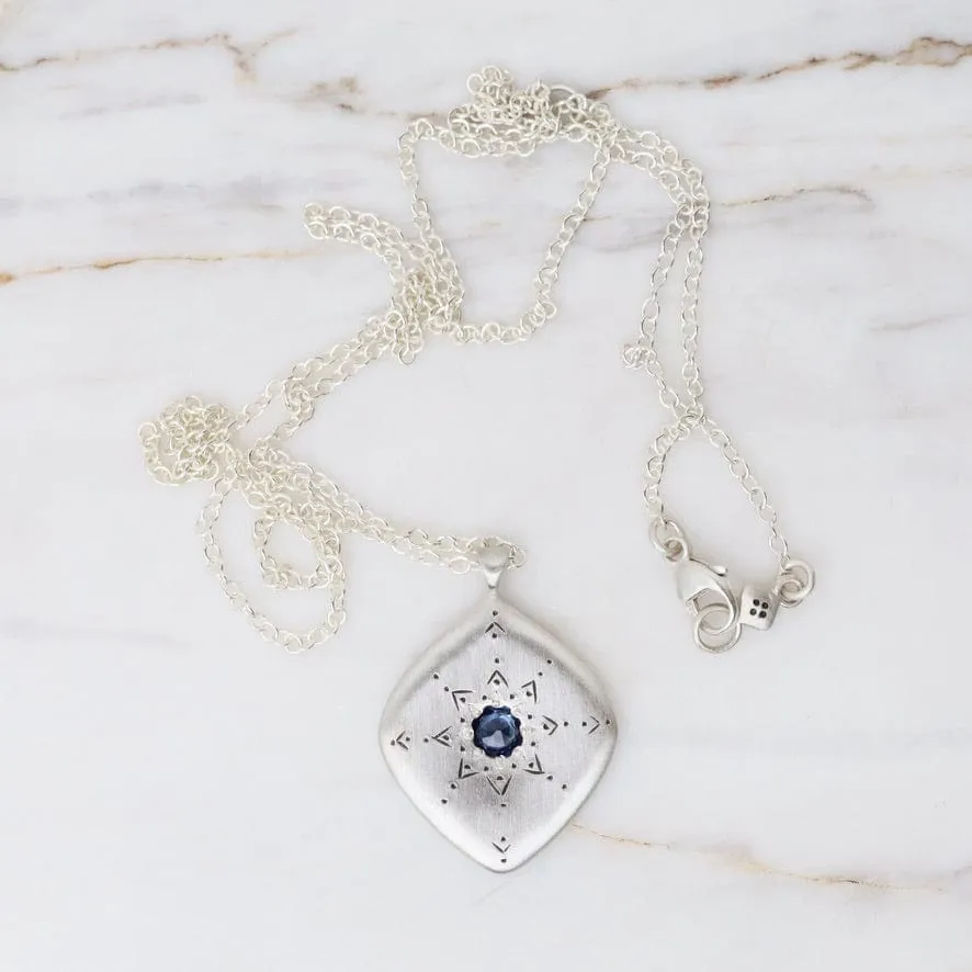 Stargaze Pendant with Blue Sapphire