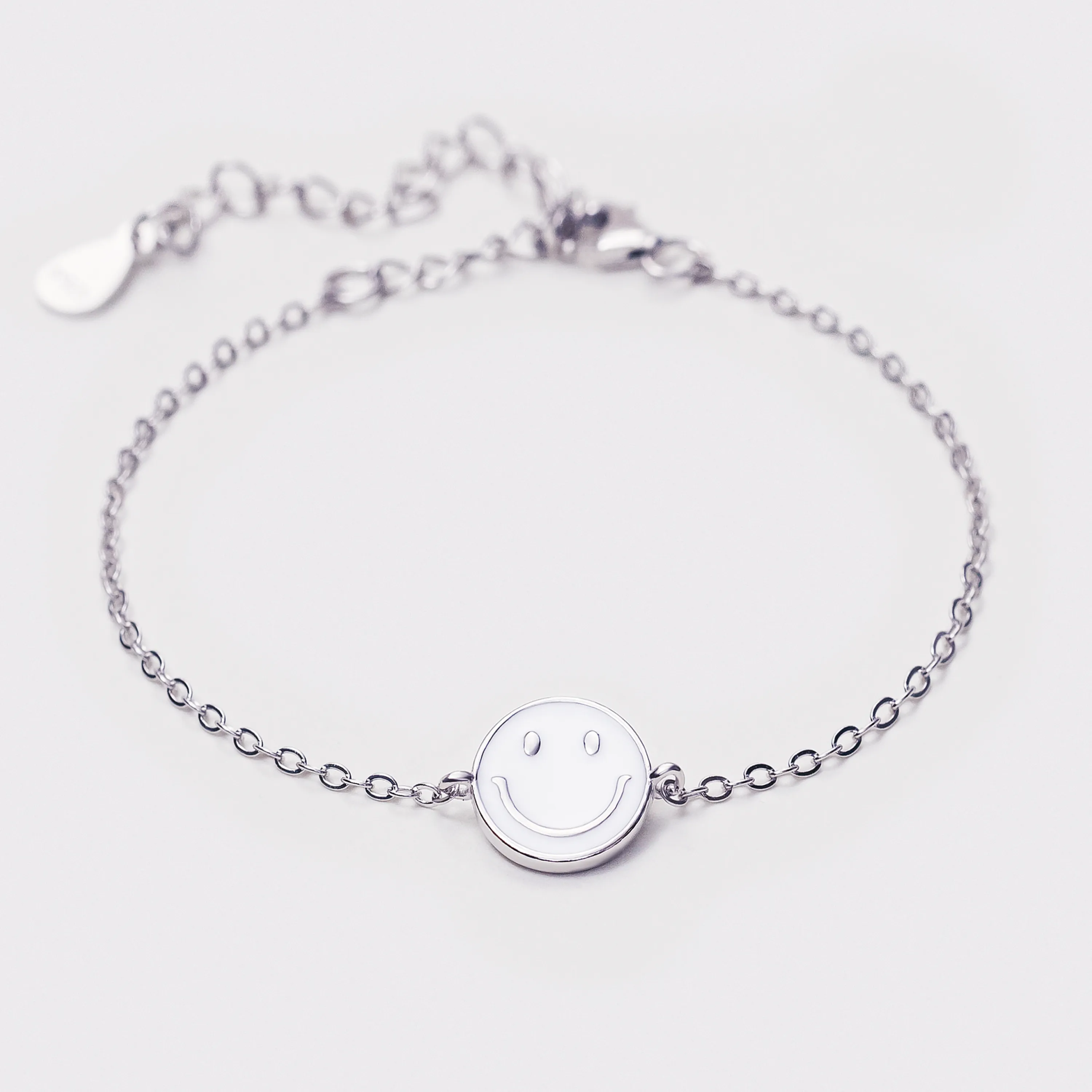 Sterling Silver Smiley Face Bracelet