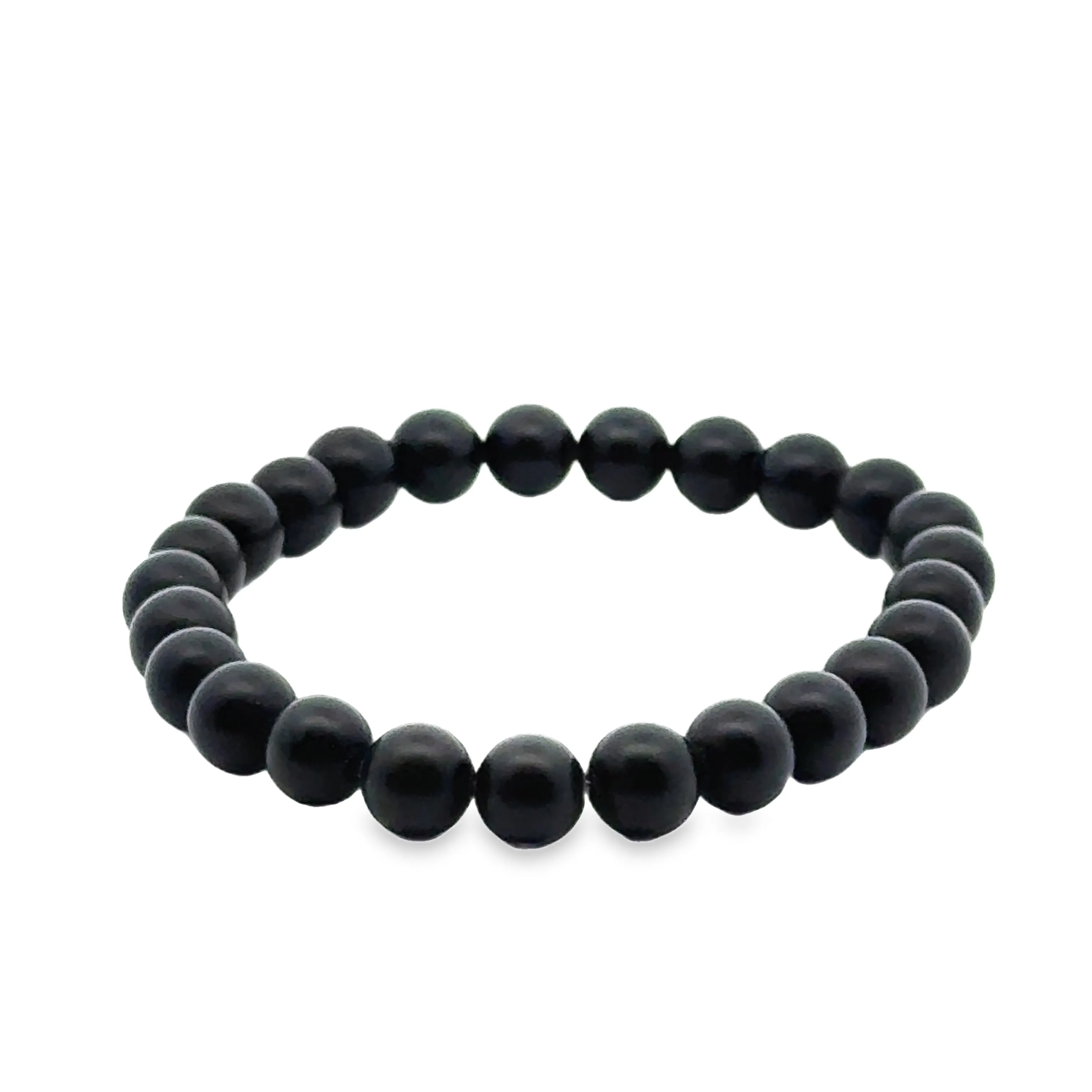 Stretchy Matte Ebony Beaded Bracelets