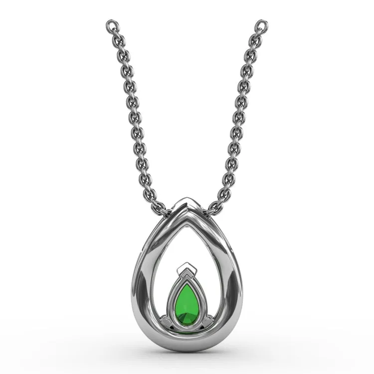 Tears of Love Emerald and Diamond Pendant