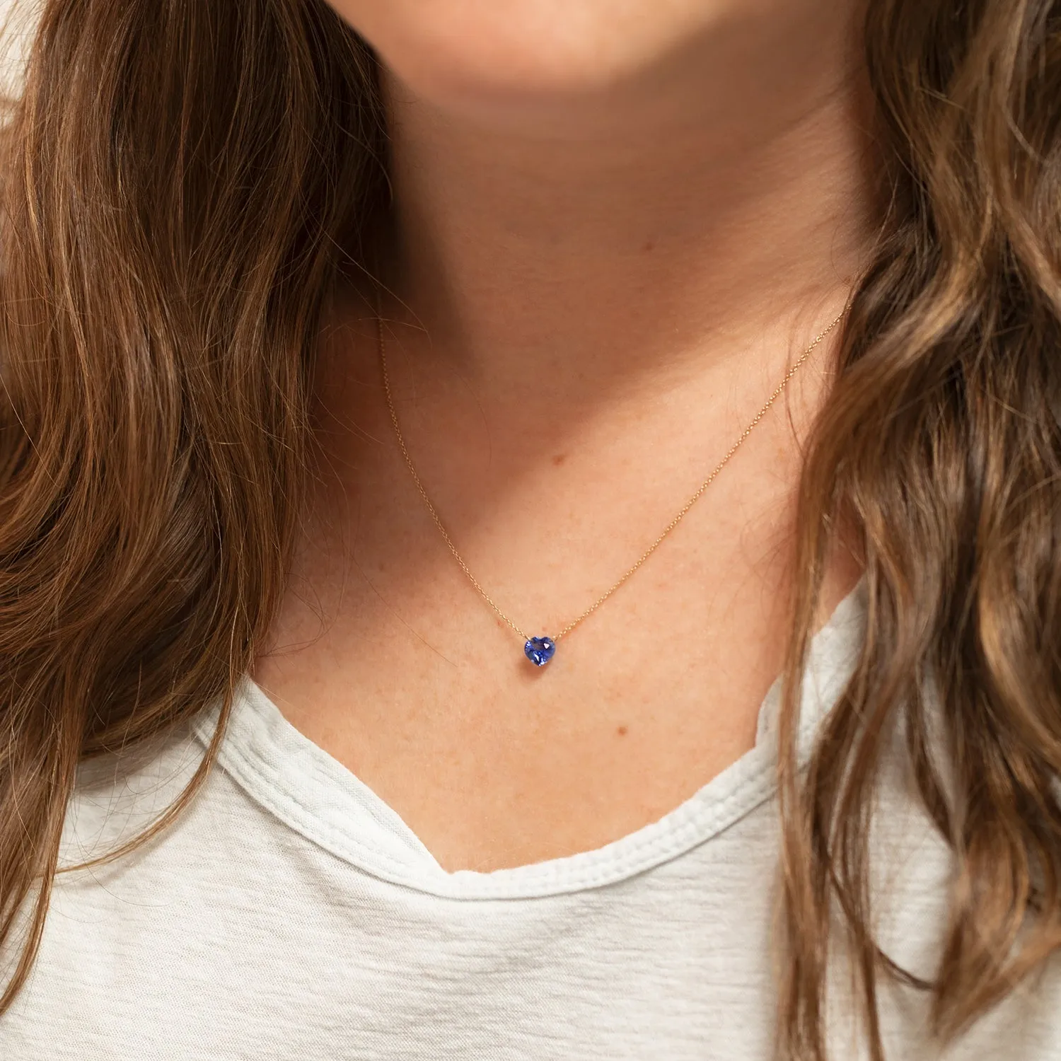 The Sweetheart Necklace - Blue Sapphire