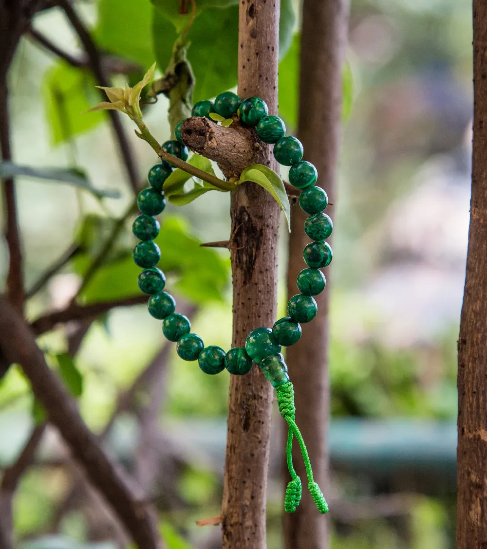 Tibetan Malachite Buddhist Wrist Mala