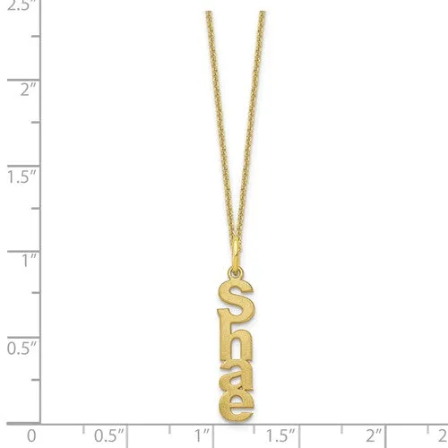 Vertical Name Charm Necklaces