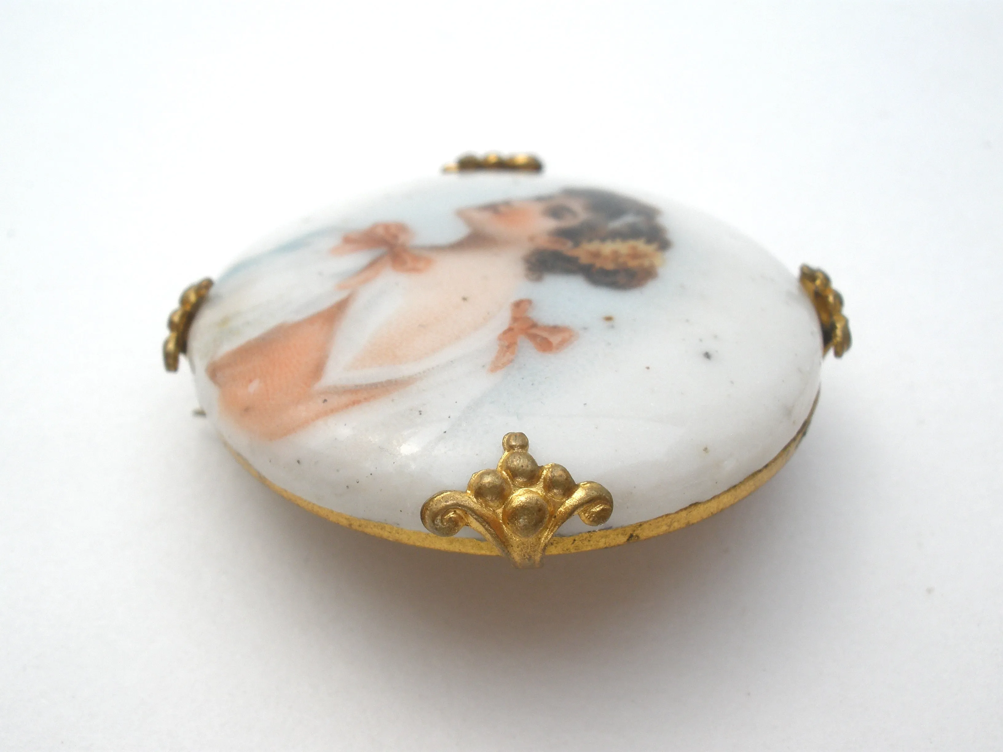 Victorian Lady Portrait Brooch Pin