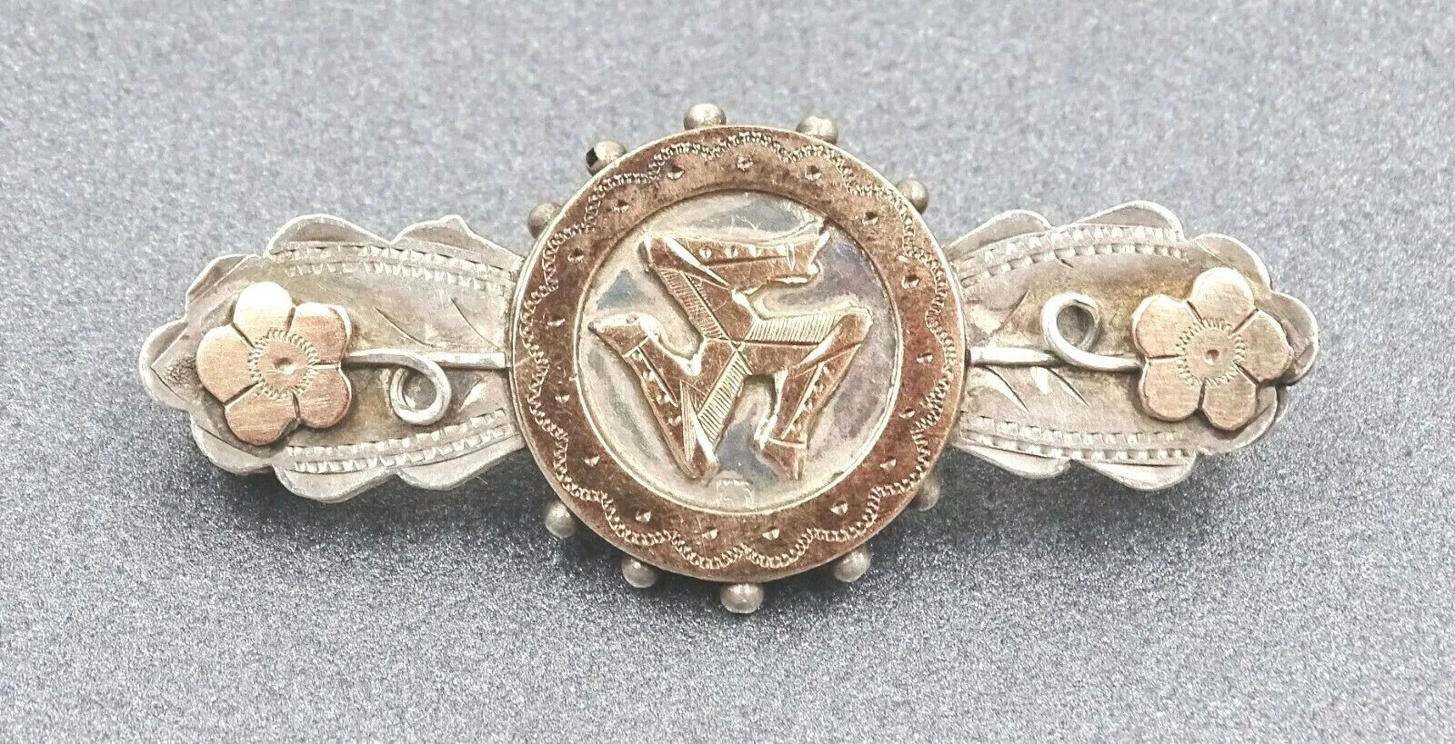 Vintage Sterling Silver & Rose Gold Plated  Sweetheart Brooch - Birmingham