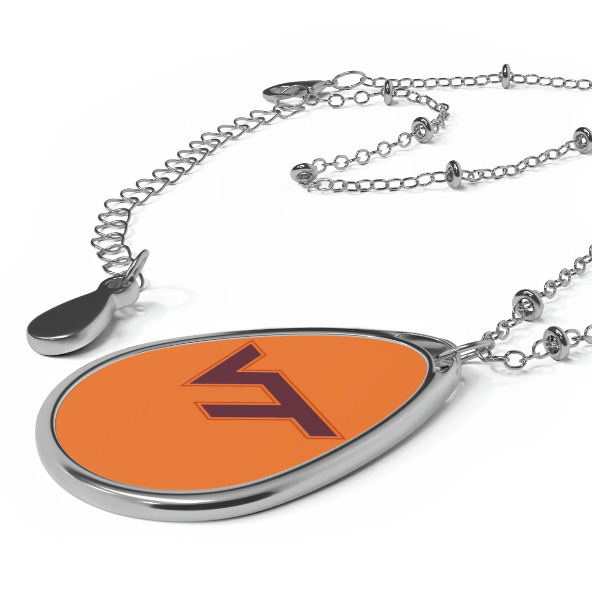 Virginia Tech Oval Necklace