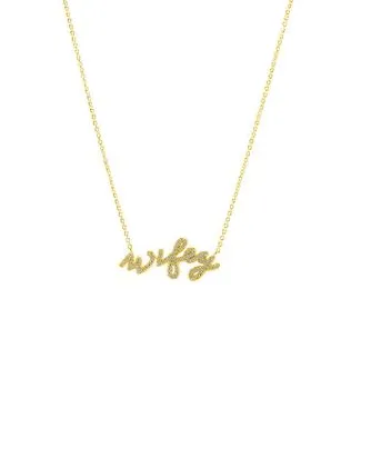 Wifey Pave' Crystal Gold Necklace