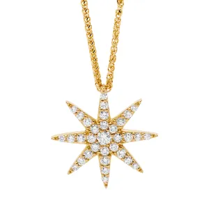 Yellow Gold Diamond Star Pendant