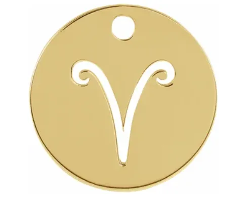 Yellow Gold Zodiac Pendants